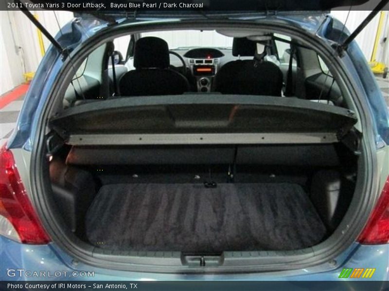 Bayou Blue Pearl / Dark Charcoal 2011 Toyota Yaris 3 Door Liftback