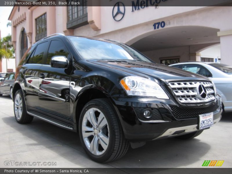 Black / Black 2010 Mercedes-Benz ML 350