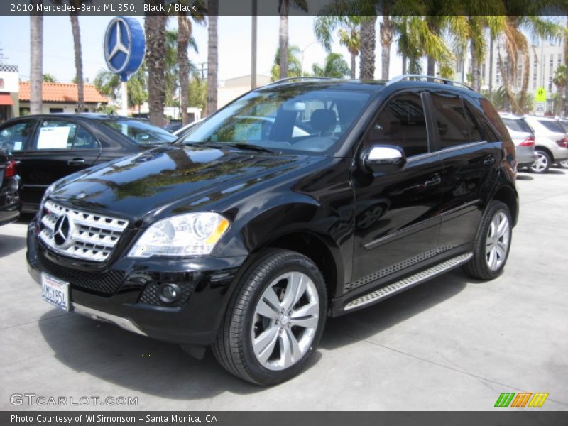 Black / Black 2010 Mercedes-Benz ML 350