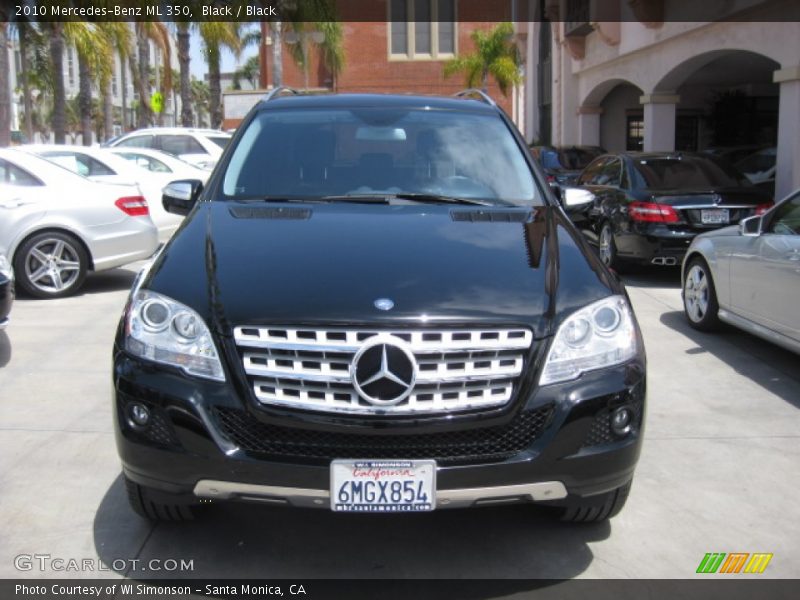 Black / Black 2010 Mercedes-Benz ML 350