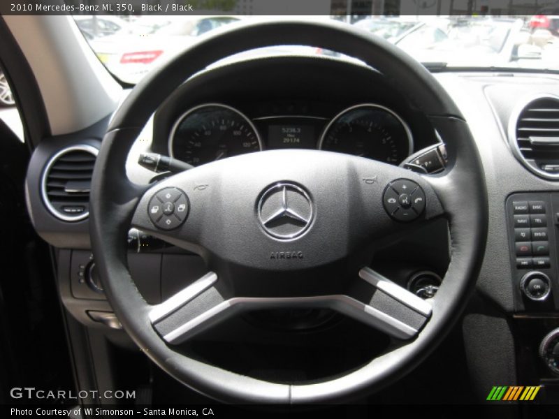 Black / Black 2010 Mercedes-Benz ML 350
