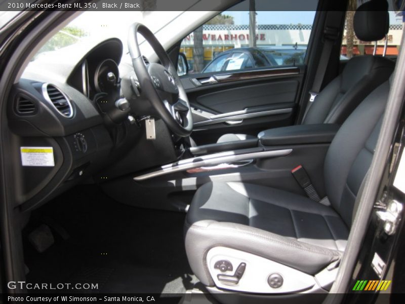 Black / Black 2010 Mercedes-Benz ML 350