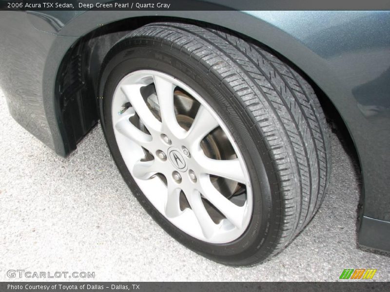 Deep Green Pearl / Quartz Gray 2006 Acura TSX Sedan