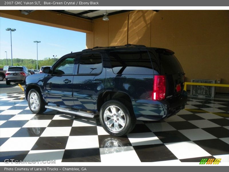Blue-Green Crystal / Ebony Black 2007 GMC Yukon SLT