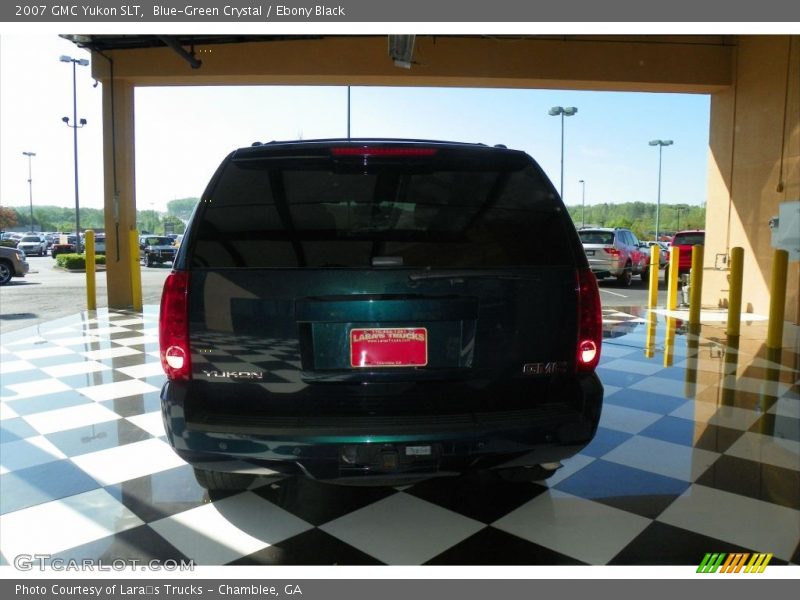 Blue-Green Crystal / Ebony Black 2007 GMC Yukon SLT
