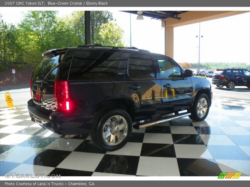 Blue-Green Crystal / Ebony Black 2007 GMC Yukon SLT