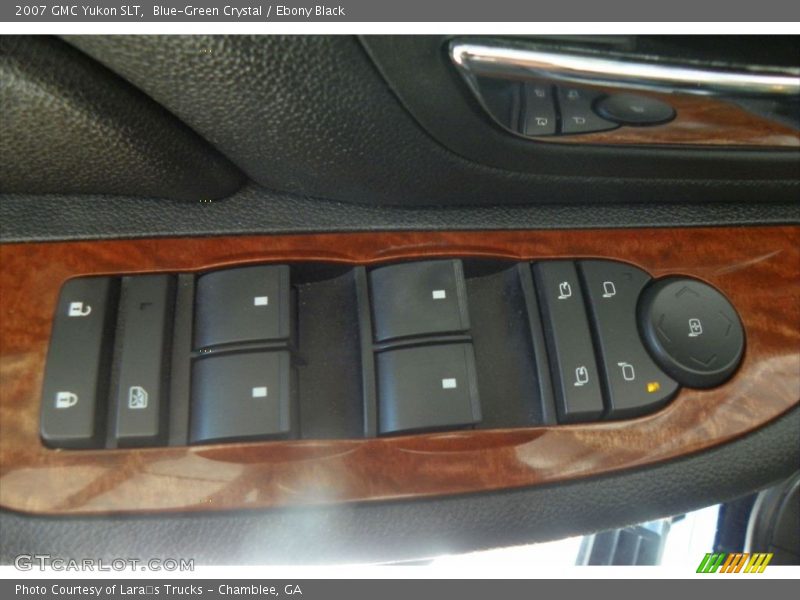 Blue-Green Crystal / Ebony Black 2007 GMC Yukon SLT