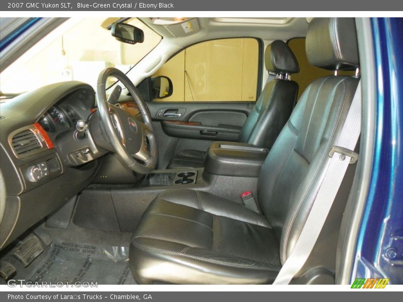 Blue-Green Crystal / Ebony Black 2007 GMC Yukon SLT