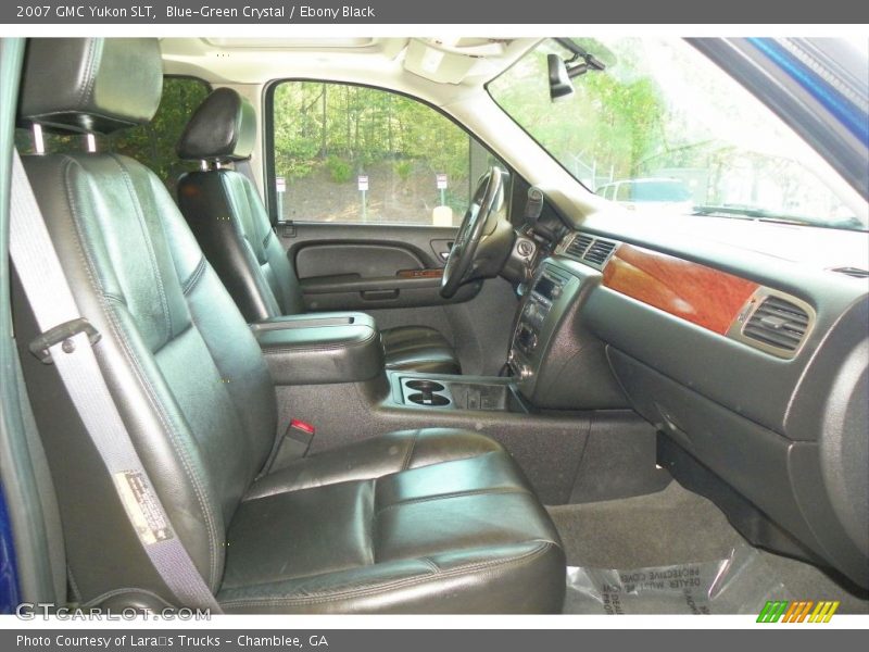Blue-Green Crystal / Ebony Black 2007 GMC Yukon SLT