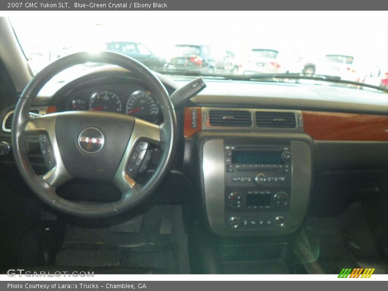 Blue-Green Crystal / Ebony Black 2007 GMC Yukon SLT