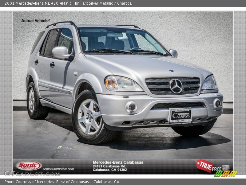 Brilliant Silver Metallic / Charcoal 2001 Mercedes-Benz ML 430 4Matic