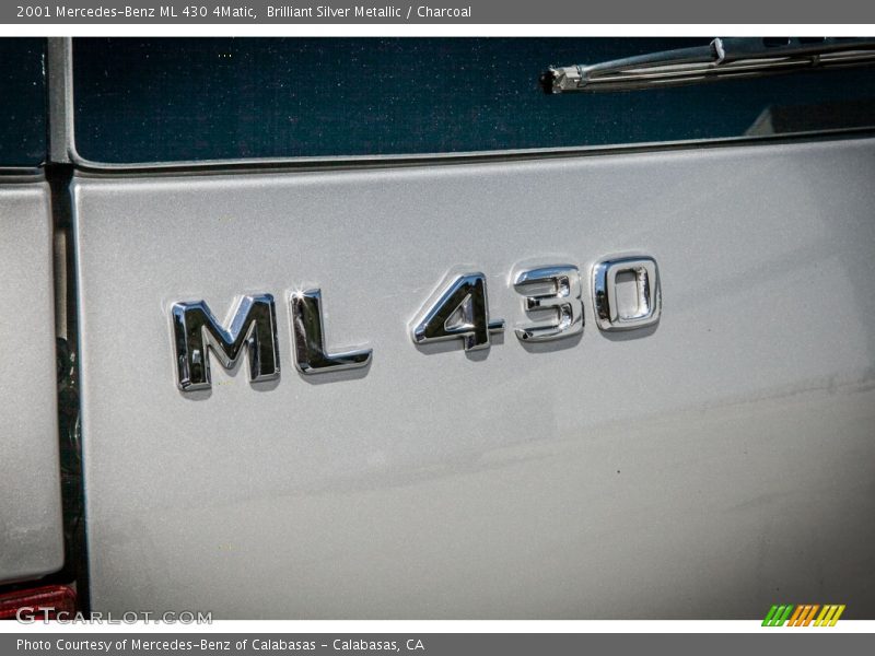 Brilliant Silver Metallic / Charcoal 2001 Mercedes-Benz ML 430 4Matic
