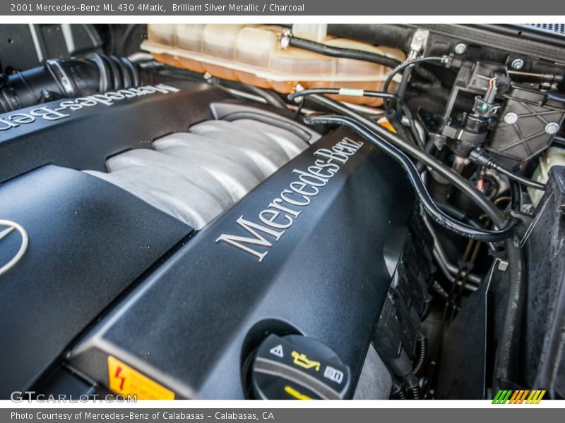 Brilliant Silver Metallic / Charcoal 2001 Mercedes-Benz ML 430 4Matic
