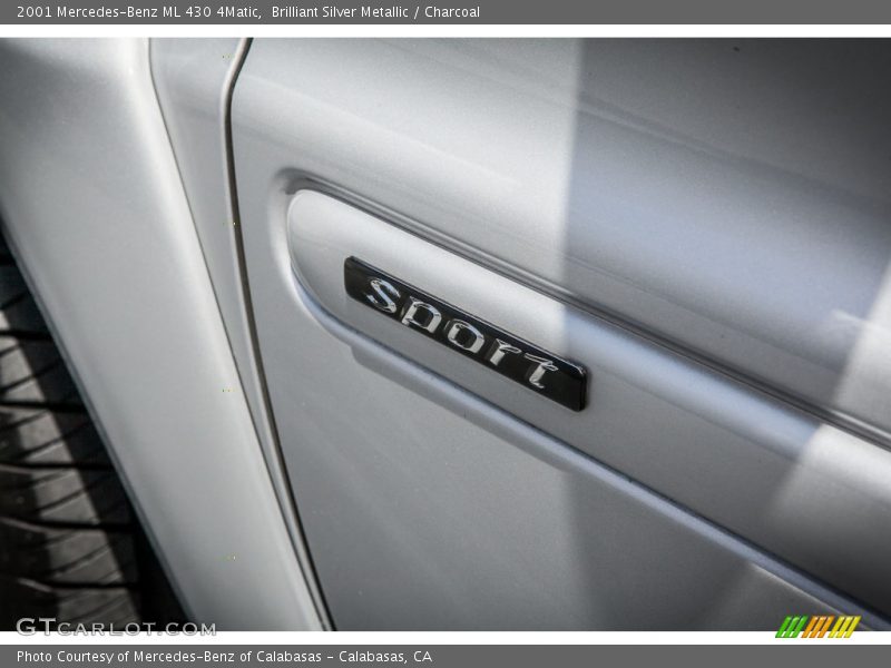 Brilliant Silver Metallic / Charcoal 2001 Mercedes-Benz ML 430 4Matic