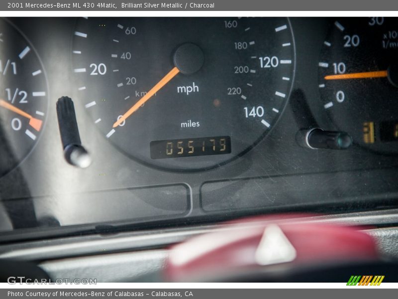 Brilliant Silver Metallic / Charcoal 2001 Mercedes-Benz ML 430 4Matic