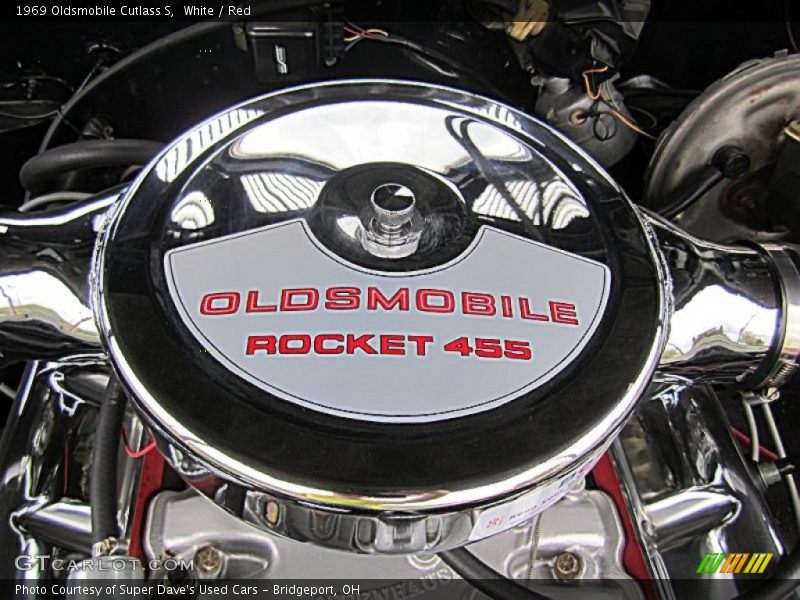 White / Red 1969 Oldsmobile Cutlass S