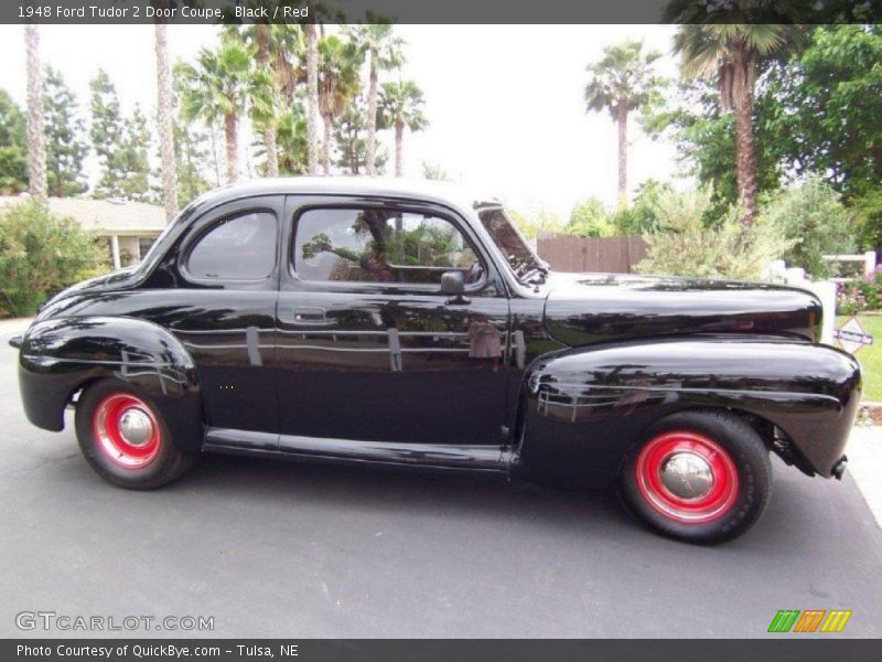 Black / Red 1948 Ford Tudor 2 Door Coupe