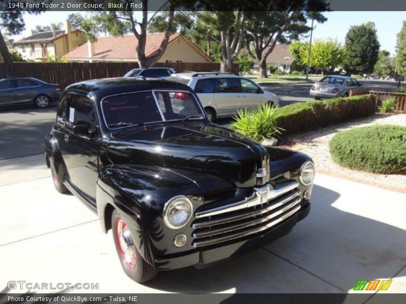 Black / Red 1948 Ford Tudor 2 Door Coupe