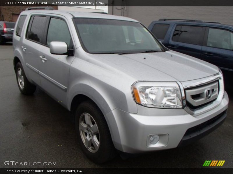 Alabaster Silver Metallic / Gray 2011 Honda Pilot EX 4WD