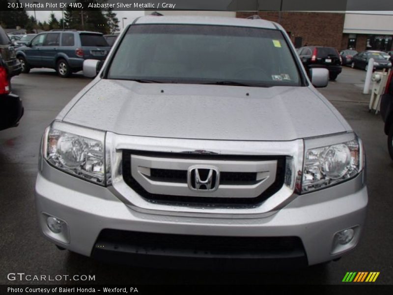 Alabaster Silver Metallic / Gray 2011 Honda Pilot EX 4WD