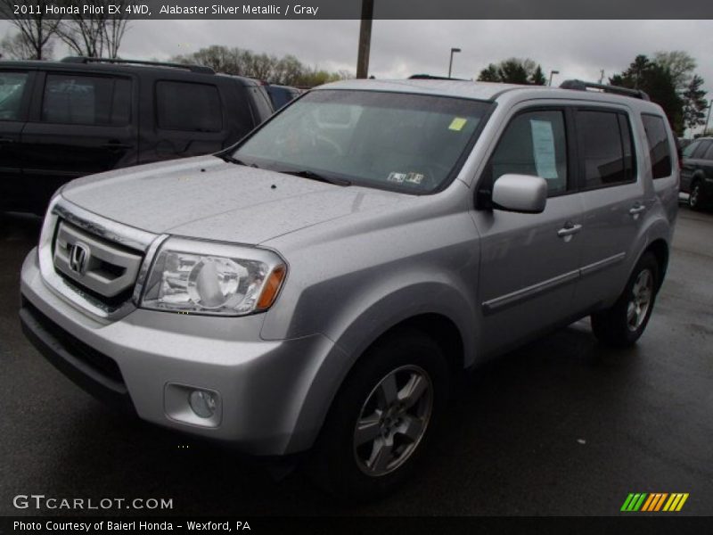 Alabaster Silver Metallic / Gray 2011 Honda Pilot EX 4WD