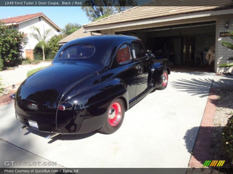 Black / Red 1948 Ford Tudor 2 Door Coupe