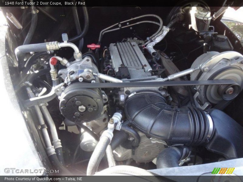 Black / Red 1948 Ford Tudor 2 Door Coupe