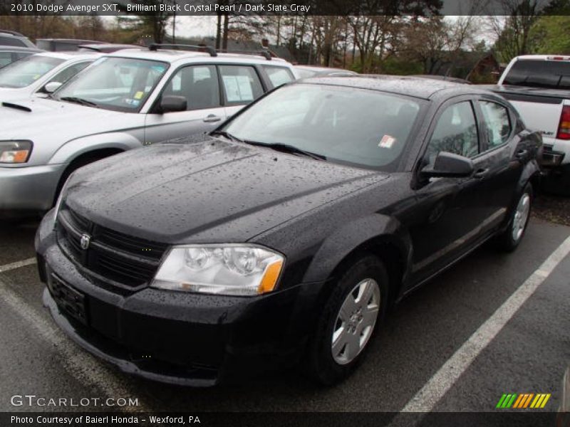 Brilliant Black Crystal Pearl / Dark Slate Gray 2010 Dodge Avenger SXT