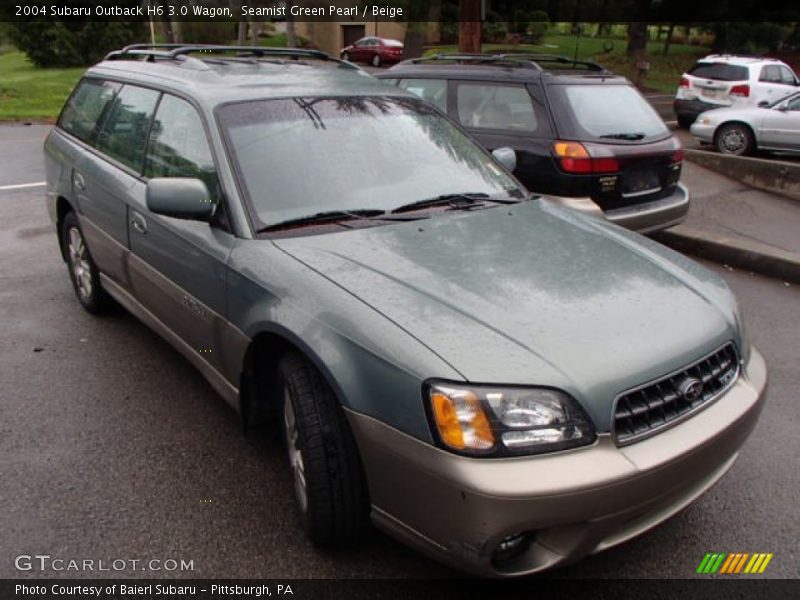 Seamist Green Pearl / Beige 2004 Subaru Outback H6 3.0 Wagon