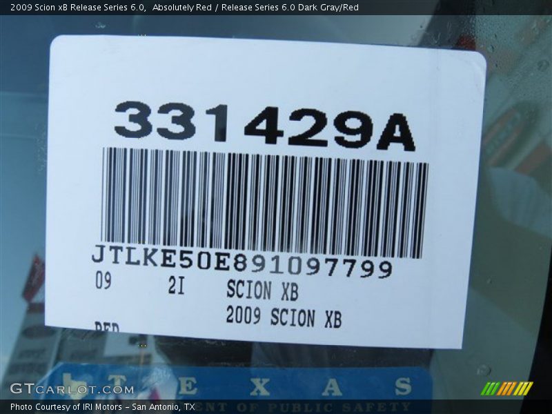 Absolutely Red / Release Series 6.0 Dark Gray/Red 2009 Scion xB Release Series 6.0