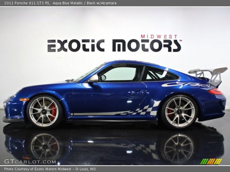 Aqua Blue Metallic / Black w/Alcantara 2011 Porsche 911 GT3 RS