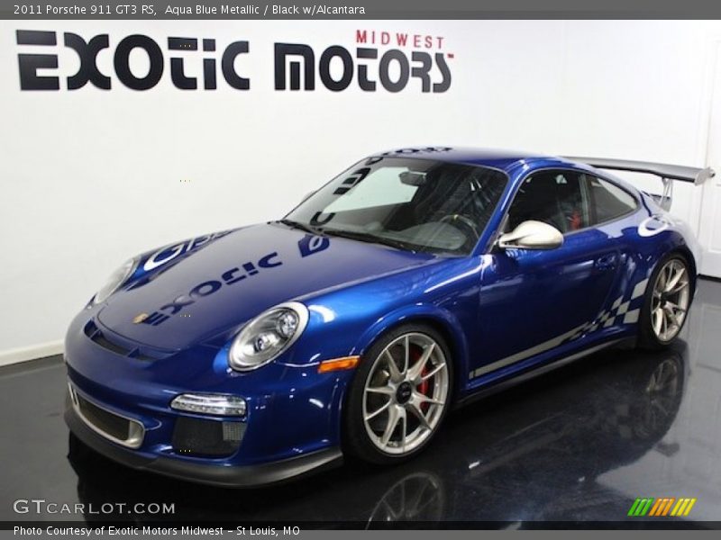 Aqua Blue Metallic / Black w/Alcantara 2011 Porsche 911 GT3 RS