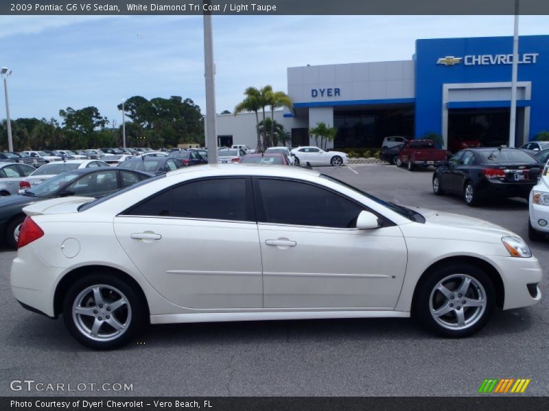 White Diamond Tri Coat / Light Taupe 2009 Pontiac G6 V6 Sedan