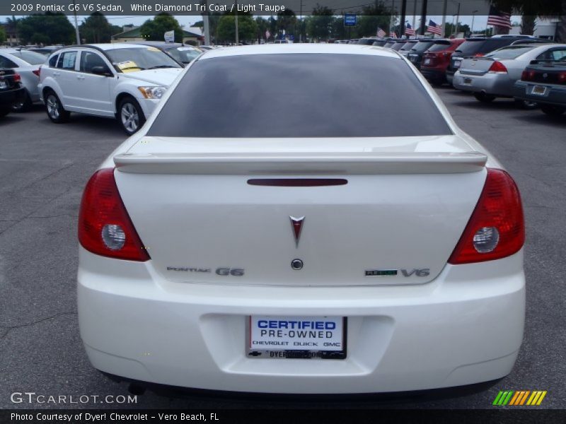 White Diamond Tri Coat / Light Taupe 2009 Pontiac G6 V6 Sedan