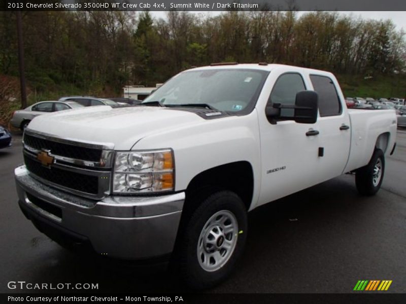 Front 3/4 View of 2013 Silverado 3500HD WT Crew Cab 4x4