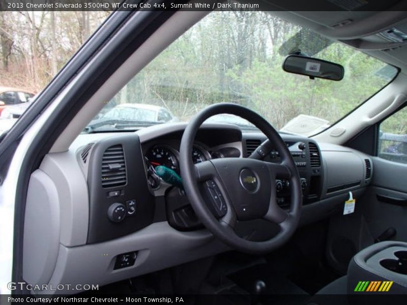 Summit White / Dark Titanium 2013 Chevrolet Silverado 3500HD WT Crew Cab 4x4