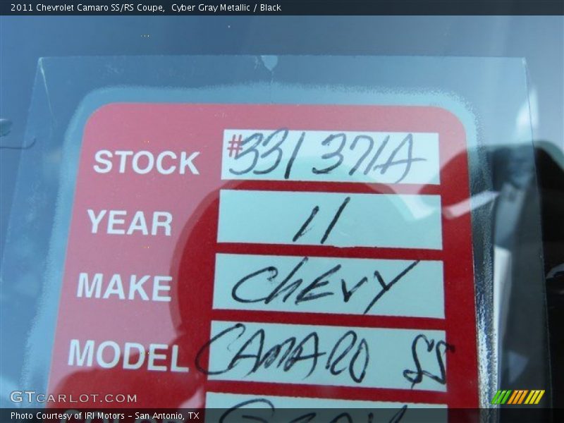 Cyber Gray Metallic / Black 2011 Chevrolet Camaro SS/RS Coupe