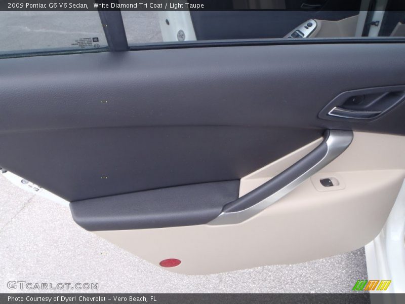 White Diamond Tri Coat / Light Taupe 2009 Pontiac G6 V6 Sedan