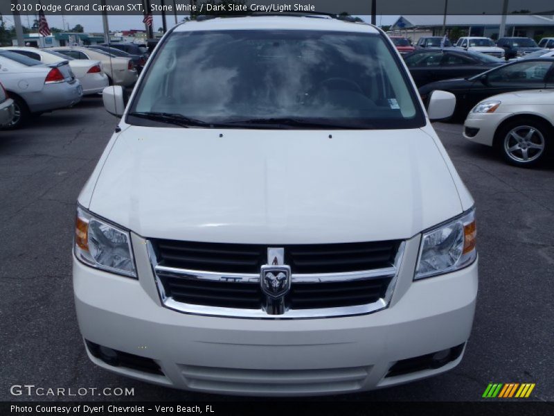 Stone White / Dark Slate Gray/Light Shale 2010 Dodge Grand Caravan SXT