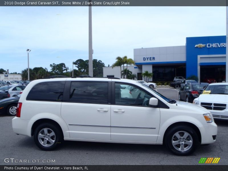 Stone White / Dark Slate Gray/Light Shale 2010 Dodge Grand Caravan SXT