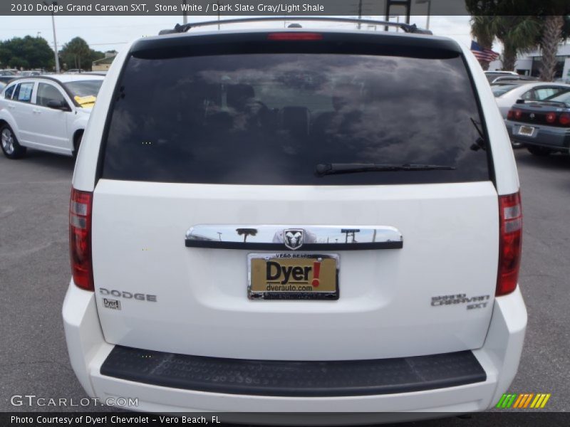 Stone White / Dark Slate Gray/Light Shale 2010 Dodge Grand Caravan SXT