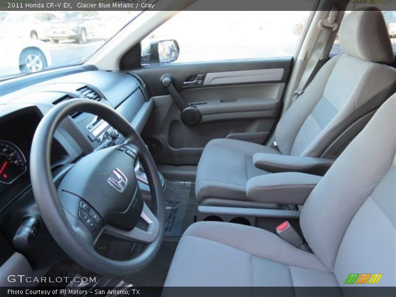 Glacier Blue Metallic / Gray 2011 Honda CR-V EX