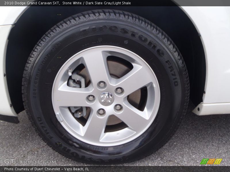 Stone White / Dark Slate Gray/Light Shale 2010 Dodge Grand Caravan SXT