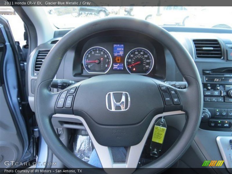 Glacier Blue Metallic / Gray 2011 Honda CR-V EX