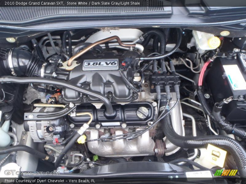 Stone White / Dark Slate Gray/Light Shale 2010 Dodge Grand Caravan SXT