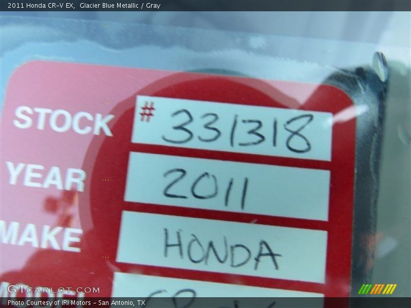 Glacier Blue Metallic / Gray 2011 Honda CR-V EX