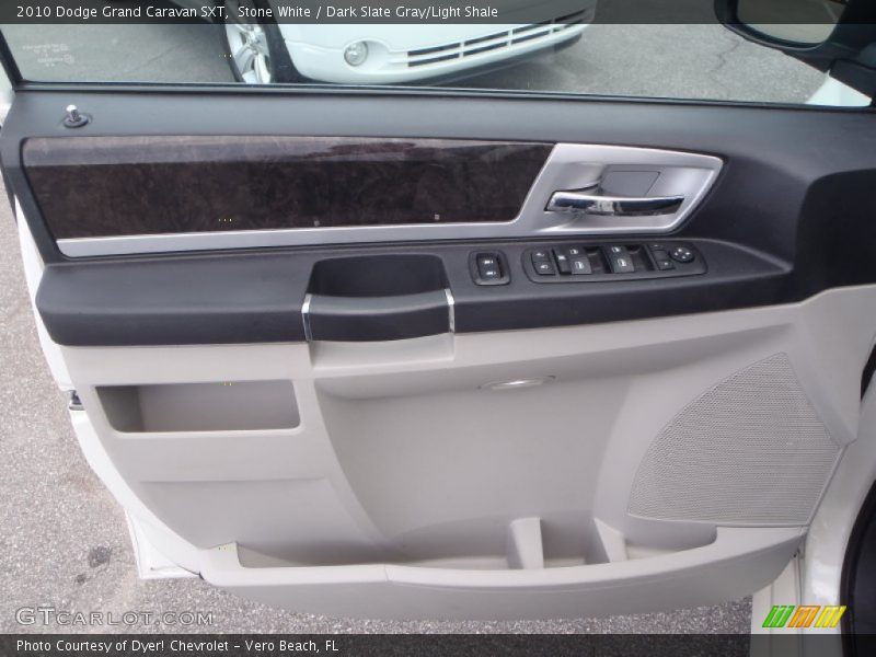 Stone White / Dark Slate Gray/Light Shale 2010 Dodge Grand Caravan SXT