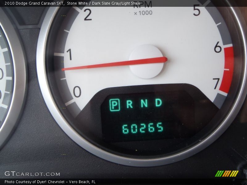 Stone White / Dark Slate Gray/Light Shale 2010 Dodge Grand Caravan SXT