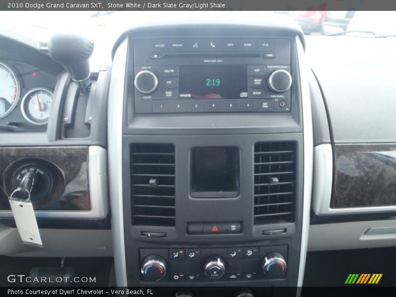 Stone White / Dark Slate Gray/Light Shale 2010 Dodge Grand Caravan SXT