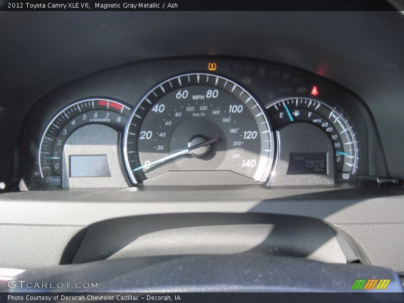 Magnetic Gray Metallic / Ash 2012 Toyota Camry XLE V6